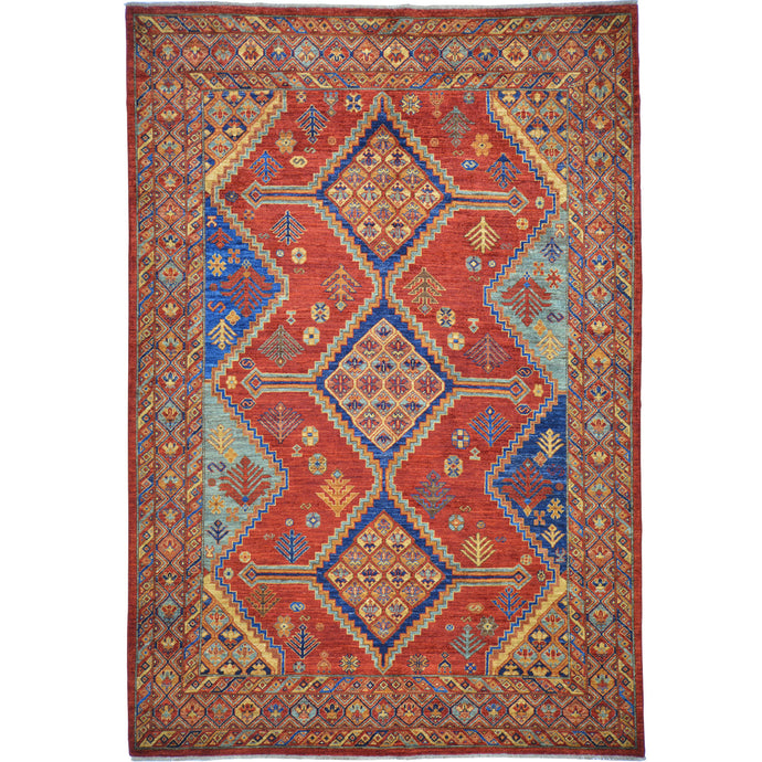 Hand-Knotted Tribal Ersari Chobi Design Oriental Handmade Rug (Size 6.0 X 8.7) Cwral-11733