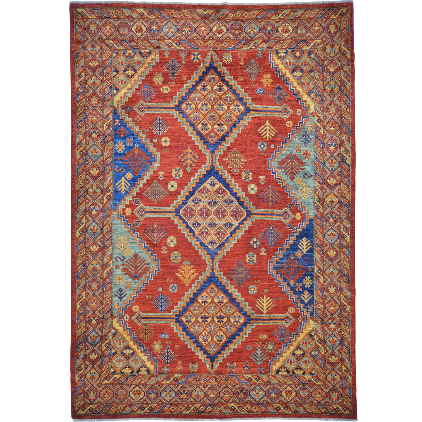Hand-Knotted Tribal Ersari Chobi Design Oriental Handmade Rug (Size 6.0 X 8.7) Cwral-11733