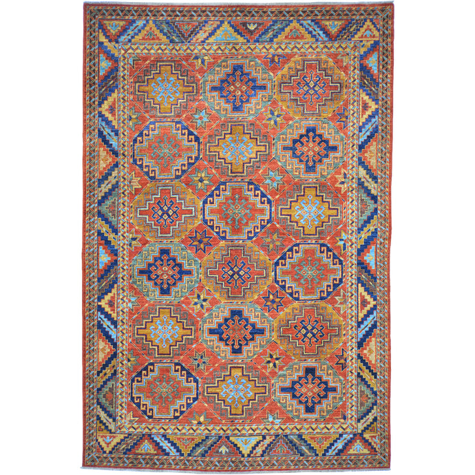 Hand-Knotted Tribal Ersari Chobi Design Oriental Handmade Rug (Size 6.1 X 8.9) Cwral-11736