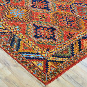 Hand-Knotted Tribal Ersari Chobi Design Oriental Handmade Rug (Size 6.1 X 8.9) Cwral-11736