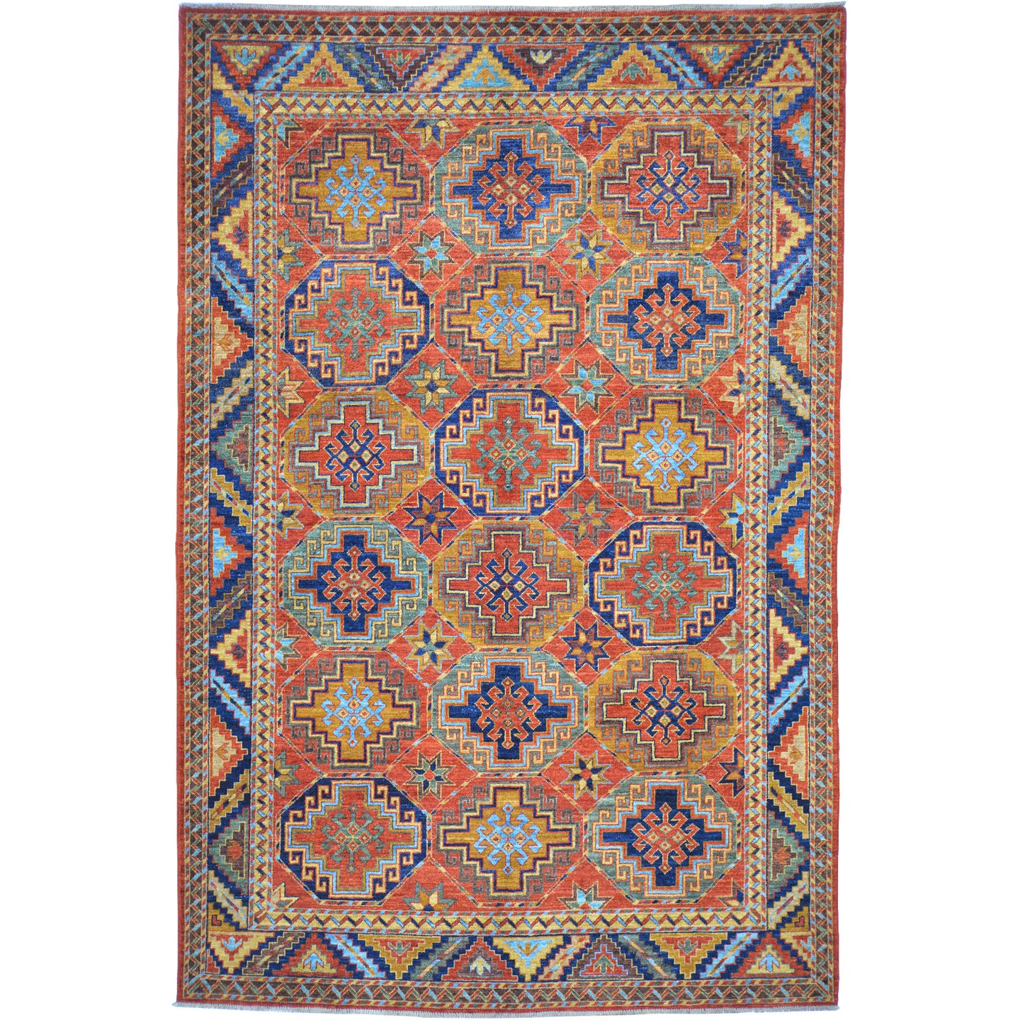 Hand-Knotted Tribal Ersari Chobi Design Oriental Handmade Rug (Size 6.1 X 8.9) Cwral-11736
