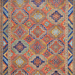 Hand-Knotted Tribal Ersari Chobi Design Oriental Handmade Rug (Size 6.1 X 8.9) Cwral-11736