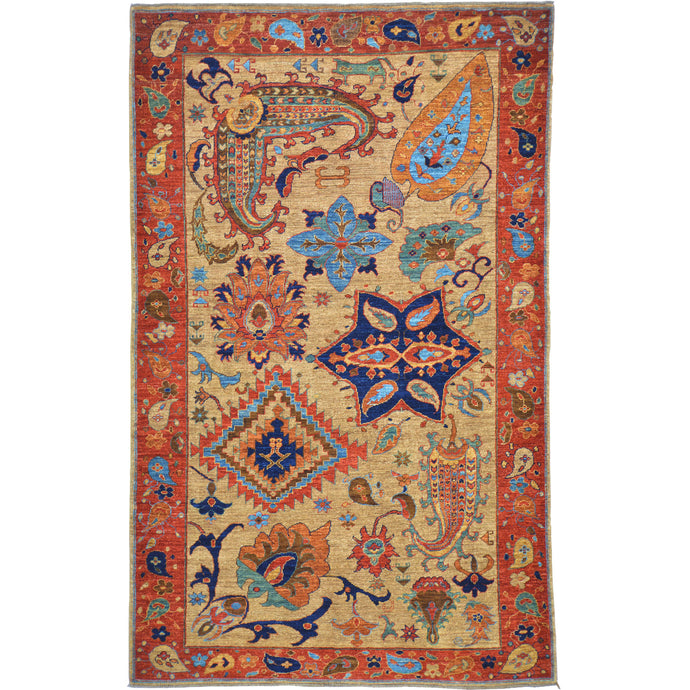 Hand-Knotted Tribal Ersari Chobi Design Oriental Handmade Rug (Size 4.11 X 7.9) Cwral-11739