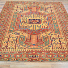 Load image into Gallery viewer, Decorative rug with geometric pattern on a wooden floor