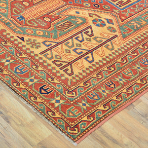 Hand-Knotted Zero Pile Sherwan Design Oriental Handmade Rug (Size 4.8 X 6.11) Cwral-11742