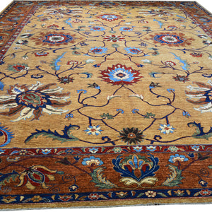 Hand-Knotted Tribal Chobi Oushak Design Oriental Handmade Rug (Size 11.4 X 15.9) Cwral-11751