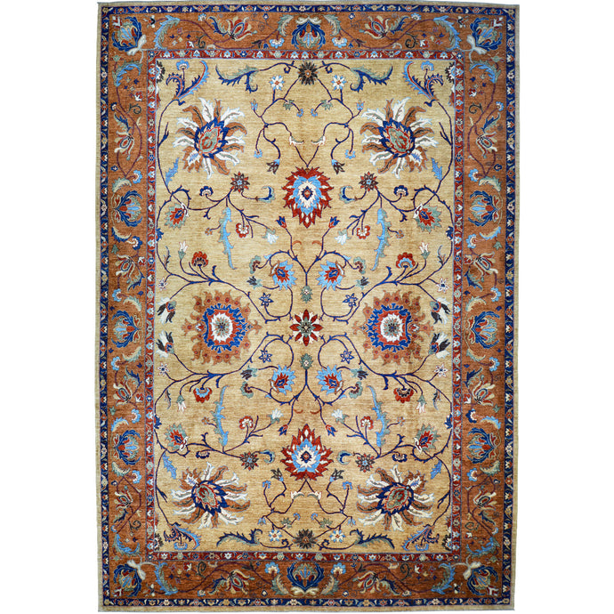 Hand-Knotted Tribal Chobi Oushak Design Oriental Handmade Rug (Size 11.4 X 15.9) Cwral-11751