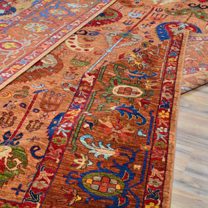 Hand-Knotted Tribal Chobi Oushak Design Oriental Handmade Rug (Size 11.8 X 16.10) Cwral-11754