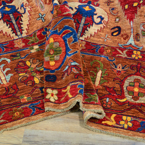 Hand-Knotted Tribal Chobi Oushak Design Oriental Handmade Rug (Size 11.8 X 16.10) Cwral-11754