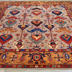 Hand-Knotted Tribal Chobi Oushak Design Oriental Handmade Rug (Size 7.11 X 9.6) Cwral-11757