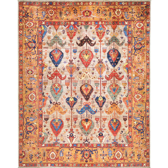Hand-Knotted Tribal Chobi Oushak Design Oriental Handmade Rug (Size 7.11 X 9.6) Cwral-11757