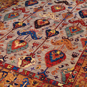 Hand-Knotted Tribal Chobi Oushak Design Oriental Handmade Rug (Size 7.11 X 9.6) Cwral-11757