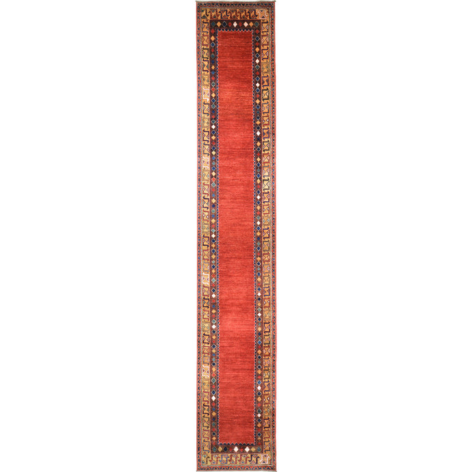 Hand-Knotted Tribal Ersari Design Oriental Handmade Rug (Size 2.9 X 15.8) Cwral-11769