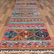 Load image into Gallery viewer, Hand-Knotted Tribal Kazak Khorjin Design Oriental Handmade Rug (Size 2.9 X 9.8) Cwral-11850