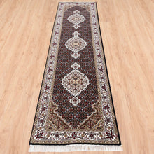 Load image into Gallery viewer, Decorative runner rug with intricate patterns on a wooden floor