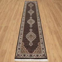 Load image into Gallery viewer, Decorative runner rug with intricate patterns on a wooden floor
