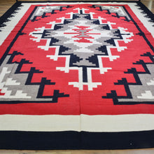 Load image into Gallery viewer, Hand-Woven Reversible Southwestern Design Handmade Kilim Rug (Size 10.1 X 13.9) Cwral-11907