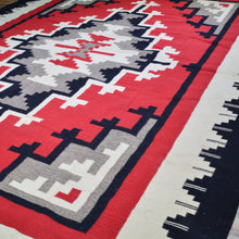Load image into Gallery viewer, Hand-Woven Reversible Southwestern Design Handmade Kilim Rug (Size 10.1 X 13.9) Cwral-11907