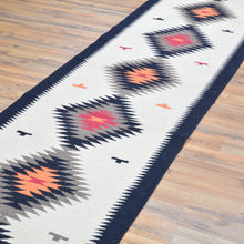 Load image into Gallery viewer, Hand-Woven Reversible Southwestern Design Handmade Kilim Rug (Size 2.8 X 12.3) Cwral-11943