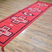 Load image into Gallery viewer, Hand-Woven Reversible Southwestern Design Handmade Kilim Rug (Size 2.8 X 12.0) Cwral-11946