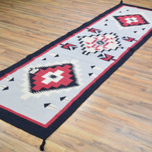Load image into Gallery viewer, Hand-Woven Reversible Southwestern Design Handmade Kilim Rug (Size 2.8 X 10.3) Cwral-11952