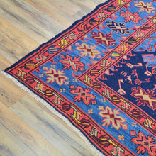 Load image into Gallery viewer, Hand-Woven Vintage Russian Soumak Kazak Design Handmade Rug (Size 5.11 X 11.4) Cwral-11967