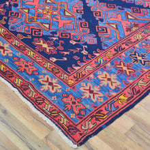 Load image into Gallery viewer, Hand-Woven Vintage Russian Soumak Kazak Design Handmade Rug (Size 5.11 X 11.4) Cwral-11967
