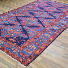 Load image into Gallery viewer, Hand-Woven Vintage Russian Soumak Kazak Design Handmade Rug (Size 5.11 X 11.4) Cwral-11967