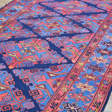 Load image into Gallery viewer, Hand-Woven Vintage Russian Soumak Kazak Design Handmade Rug (Size 5.11 X 11.4) Cwral-11967