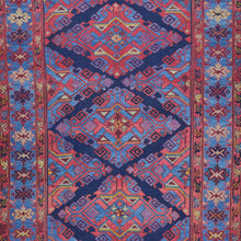 Load image into Gallery viewer, Hand-Woven Vintage Russian Soumak Kazak Design Handmade Rug (Size 5.11 X 11.4) Cwral-11967