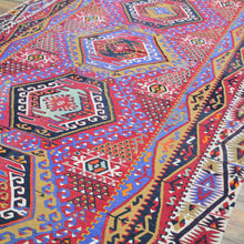 Load image into Gallery viewer, Hand-Woven Vintage Turkish Kayseri Double Wing Handmade Kilim Rug (Size 6.1 X 12.7) Cwral-11970