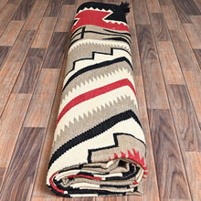 Load image into Gallery viewer, Hand-Woven Reversible Southwestern Design Handmade Kilim Rug (Size 9.2 X 11.9) Cwral-11982