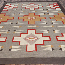 Load image into Gallery viewer, Hand-Woven Reversible Southwestern Design Handmade Kilim Rug (Size 9.3 X 11.11) Cwral-11991