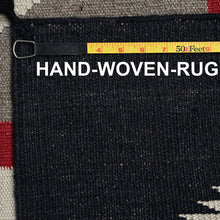 Load image into Gallery viewer, Hand-woven rug with a measuring tape and text overlay
