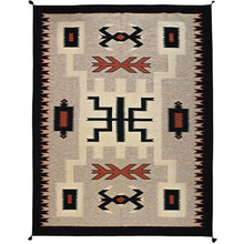 Load image into Gallery viewer, Decorative rug with geometric pattern on a plain background