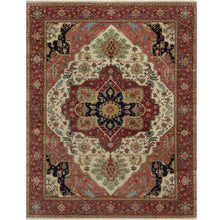 Load image into Gallery viewer, Hand-Knotted Traditional Heriz Design Oriental Handmade Wool Rug (Size 8.0 X 10.2) Cwral-12024