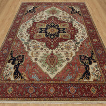 Load image into Gallery viewer, Hand-Knotted Traditional Heriz Design Oriental Handmade Wool Rug (Size 8.0 X 10.2) Cwral-12024