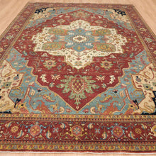 Load image into Gallery viewer, Hand-Knotted Traditional Heriz Design Oriental Handmade Wool Rug (Size 12.0 X 15.2) Cwral-12033
