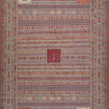 Load image into Gallery viewer, Detailed patterned rug with geometric design