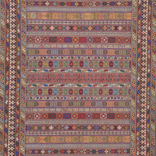 Load image into Gallery viewer, Multicolored patterned rug with intricate design