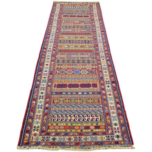 Load image into Gallery viewer, Colorful patterned rug on a white background