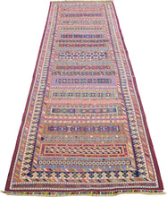 Load image into Gallery viewer, Colorful patterned rug on a white background