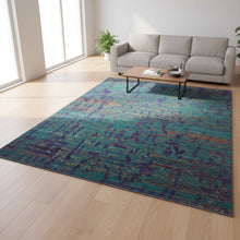 Load image into Gallery viewer, Hand-knotted Sari Silk oriental rug 9x12, modern multicolor design — Classic World Rugs Santa Fe NM