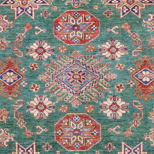 Hand-Knotted Stunning Super Kazak Caucasian Design Wool Rug (Size 5.3 X 6.9) Cwral-3177