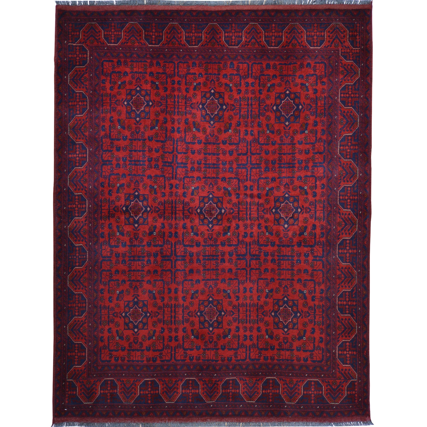 Hand-Knotted Afghan khal Mohammadi Handmade 100% Wool Rug (Size 5.9 X 7.6) Cwral-6564