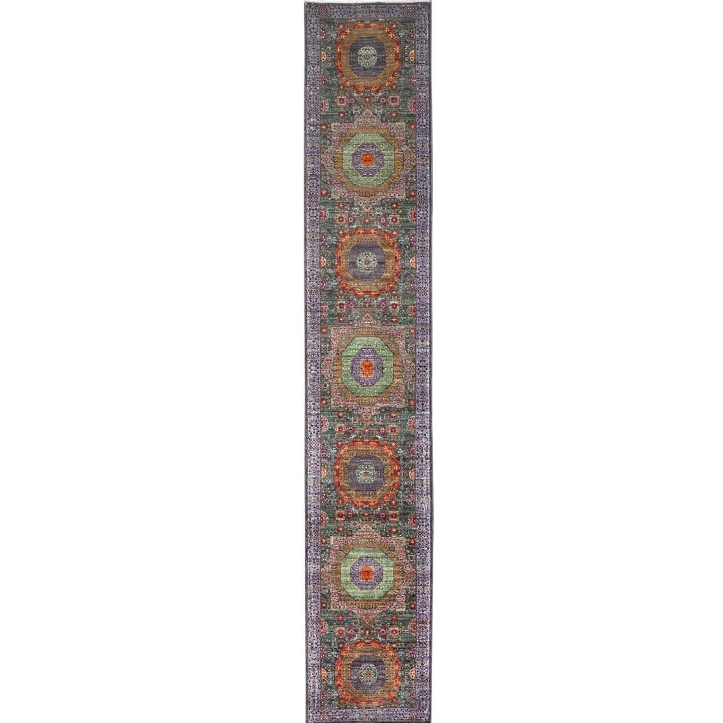 Hand-Knotted Handmade Mamluk Design 100% Wool Rug (Size 2.5 X 13.10) Cwral-10731