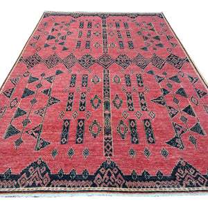 Fine Hand-Knotted Southwestern Style Handmade Wool Rug (Size 8.7 X 11.3) Cwral-10734