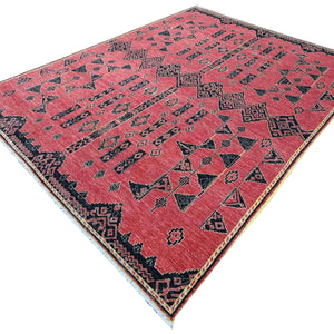 Fine Hand-Knotted Southwestern Style Handmade Wool Rug (Size 8.7 X 11.3) Cwral-10734