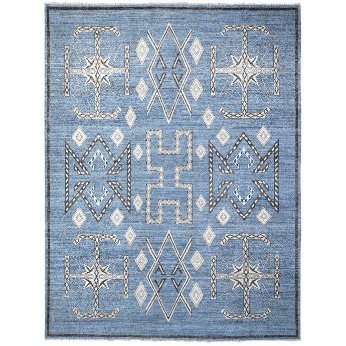 Fine Hand-Knotted Southwestern Design Handmade Wool Rug (Size 9.0 X 11.11) Cwral-10737