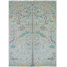 Load image into Gallery viewer, Hand-Knotted Paradise Birds &amp; Animals Design Handmade Rug (Size 10.1 X 13.10) Cwral-10758